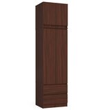 AKORD Garderobna Omara Z Nadgradnjo, 2 Vrata In 2 Predala, Wenge, (5000331674) | Shoptok.si