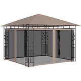 vidaXL Sjenica s mrežom protiv komaraca 3x3x2,73 m smeđe-siva 180 g/m² | shoptok.hr