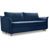 Miuform Tamno plava baršunasta sklopiva sofa 225 cm – Cijene