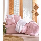 Lessentiel Maison Posteljina za francuski krevet Ranforce, 100% pamuk, 200x220 cm, 240x260 cm, 2 jastučnice, Roza-bijela | Eponuda.ba
