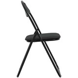  Zložljiva stolica 2 pcs Črna 48 x 43,5 x 81 cm Umjetno usnje, (5000296816) | Shoptok.si