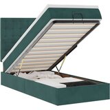  Otomanski posteljni okvir z vzmetnicami zelen 80x200cm žamet, (22053615) | Shoptok.si