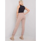 RUE PARIS Sweatpants-RV-DR-7365.17P-dark beige | shoptok.hr