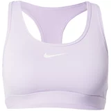 Nike Športni nederček 'SWOOSH' pastelno lila / bela