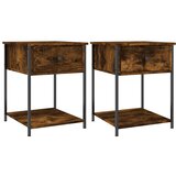  Noćni ormarići 2 kom boja hrasta 44x45x58 cm konstruirano drvo | Eponuda.com
