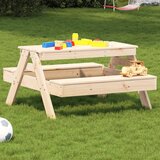  Stol za piknik za djecu 88 x 97 x 52 cm od masivne borovine | shoptok.hr