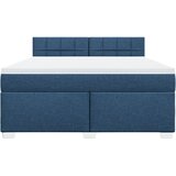  Krevet s oprugama i madracem plavi 180x200 cm od tkanine | shoptok.hr
