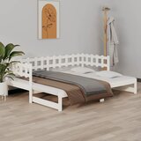  Dnevni ležaj na izvlačenje bijeli 2x(90x200)cm masivna borovina | shoptok.hr