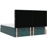  Okvir kreveta s madracima tamnozeleni 200x200cm baršunasti | shoptok.hr