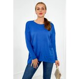 Kesi Sweater with front pockets cornflower blue Cijene