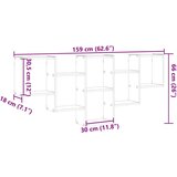 vidaXL Zidna polica Staro drvo 159x18x66 cm Konstruirano drvo | shoptok.hr