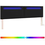  LED glava kreveta Crna 200 cm Lažna koža | Eponuda.com