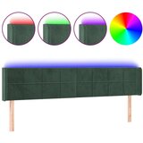  LED posteljno vzglavje temno zeleno 183x16x78/88 cm žamet, (20954288) | Shoptok.si