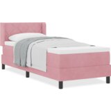 Box Spring Krevet s Madracem Ružičasti 80x200 cm Baršun | shoptok.hr