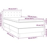  Box spring postelja z vzmetnico LED temno rjava 90x190 cm blago, (20789652) | Shoptok.si