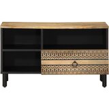 TV ormarić crni 80x33,5x46 cm Puno grubo drvo Mango | shoptok.hr