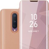 Cadorabo CASE, združljiv z OnePlus v Kunzit Pink - Clear View Zrcalni zaščitni pokrov s funkcijo stojala 360 stopinj zaščita, (20567460) | Shoptok.si