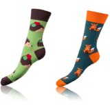 Bellinda CRAZY SOCKS 2x - Cheerful Socks 2 Pairs - Orange - Light Green Cijene