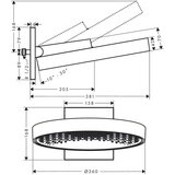 Hansgrohe 26230670 rainfinity 360 nadglavna prha 1 funkcija | Shoptok.si