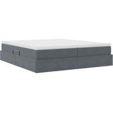  Krevet s madracem i skladištem Tamno siva 200 x 200 cm Baršun | shoptok.hr