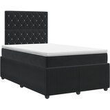  Boxspring krevet s madracem Crna 120 x 190 cm Baršun | shoptok.hr