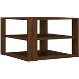 vidaXL Klubska mizica dimljeni hrast 59,5x59,5x40 cm inženirski les | Shoptok.si