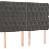  Box spring postelja z vzmetnico LED temno siva 140x200 cm žamet, (20789429) | Shoptok.si