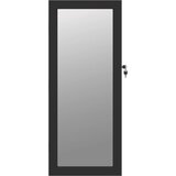  Zidni ormarić za nakit s LED svjetlima crni Crna | shoptok.hr