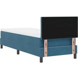  LED Box Spring Krevet s madracem Tamno plava 80 x 200 cm Baršun | shoptok.hr