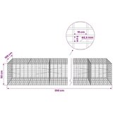  Gabion s žicom debljine 3 5 mm i mrežom 5x10 cm 350x100x50 cm - 100 cm 50 cm 350 cm | shoptok.hr