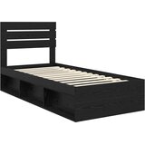  Krevetna konstrukcija Crna 90 x 190 cm Čvrsto borovo drvo | shoptok.hr