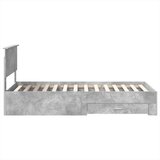  Okvir za krevet s uzglavljem Betonski sivi 90 x 190 cm | shoptok.hr