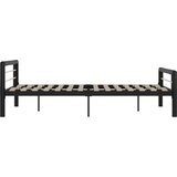 vidaXL Okvir za krevet crno-bijeli metalni 140 x 200 cm | shoptok.hr