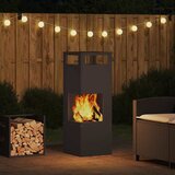  Kamin Crna 35 x 35 x 100 cm Čelik otporan na vremenske uvjete | shoptok.hr