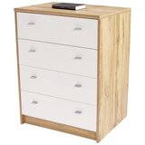Mömax komoda 4-you new, bela, barva hrasta | Shoptok.si