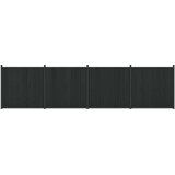 PANEL ograde 4 pcs WPC i aluminij Crna | shoptok.hr