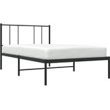  Metalni okvir za krevet s uzglavljem crni 100x200 cm | shoptok.hr