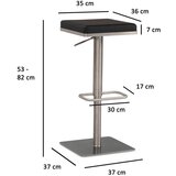 MID.YOU BARSKI STOL, črna | Shoptok.si