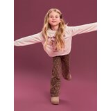 Sinsay Pamučne wide leg traperice s cvjetnim uzorkom | shoptok.hr