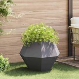 vidaXL Cvetlično korito Črna 75 x 75 x 60 cm Jeklo | Shoptok.si