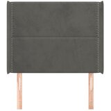  Uzglavlje s ušima tamnosivo 93x16x118/128 cm baršunasto | shoptok.hr