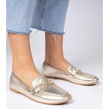 D/CEO marka niezdefiniowana Gold elegant moccasins with rhinestones Banzao | Shoptok.si