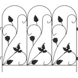  Vrtna Ograda 5 pcs Crna Čelik | shoptok.hr