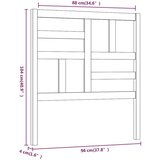  Uzglavlje za krevet bijelo 96 x 4 x 104 cm od masivne borovine | shoptok.hr