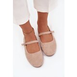 Boto Embellished Women's Ballerinas With Strap Pink Olivisse | shoptok.hr