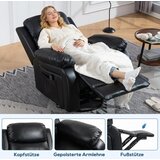  Masažna fotelja s 8 vibracijskih glava naslonjač ​​podesivi naslon + oslonac za noge crna | shoptok.hr