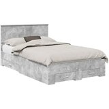 Krevetna konstrukcija s ladicama Betonska siva 120 x 200 cm | Eponuda.com