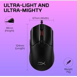 Hyperx Pulsefire Haste 2 6N0A7AA Mis, Crna Slike