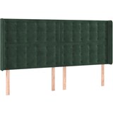  the living store vzglavje z ušesi temno zeleno 163x16x118/128 cm žamet - vzglavje, (21448522) | Shoptok.si