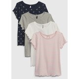 GAP Kids Ribbed T-shirts, 4 pcs - Girls Cijene